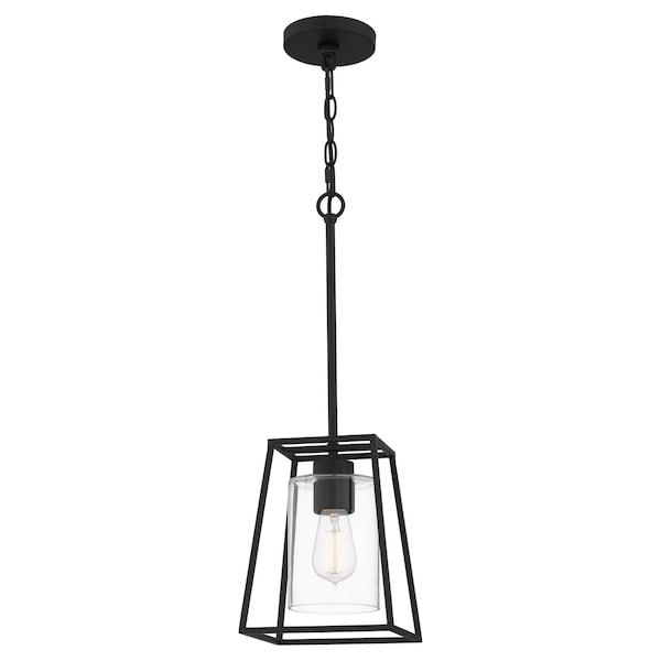 Quoizel Prescott Mini Pendant 1 Light Matte Black. PRC1508MBK - main